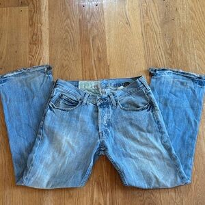 Classic Blue Men's Jeans, Hollister, 32x 32, button fly